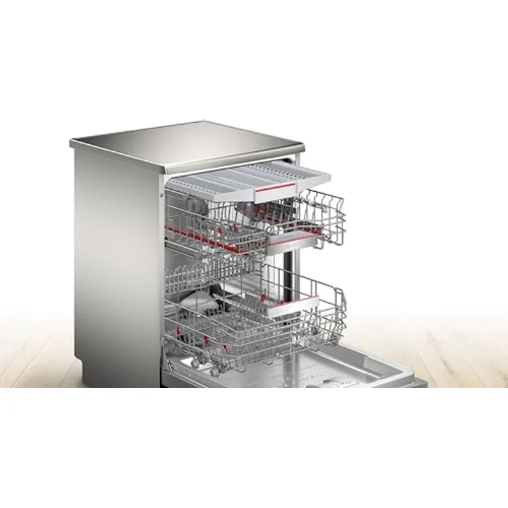 Bosch Serie 6, Freistehender Geschirrspüler, 60 cm, Silver Inox, SMS6ZCI16E – Bild 3