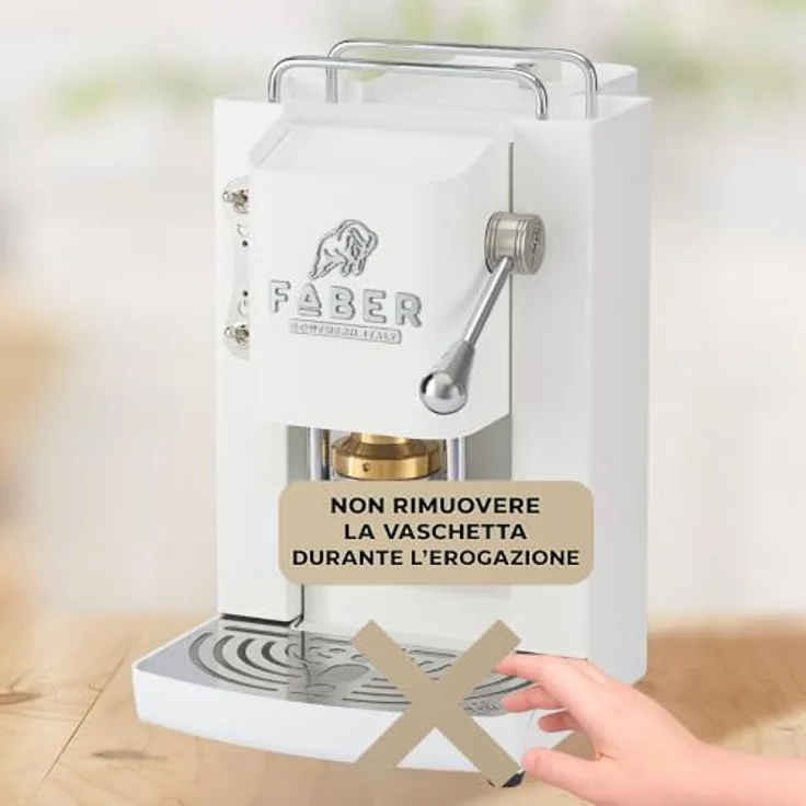 Faber Coffee Machines Kaffeepadmaschine Pro Deluxe 3.0 Chrom, ESE-Pad-kompatible Espressomaschine mit hygienischem Glas-Wassertank und magnetisch abnehmbarer Brühgruppe – Bild 9