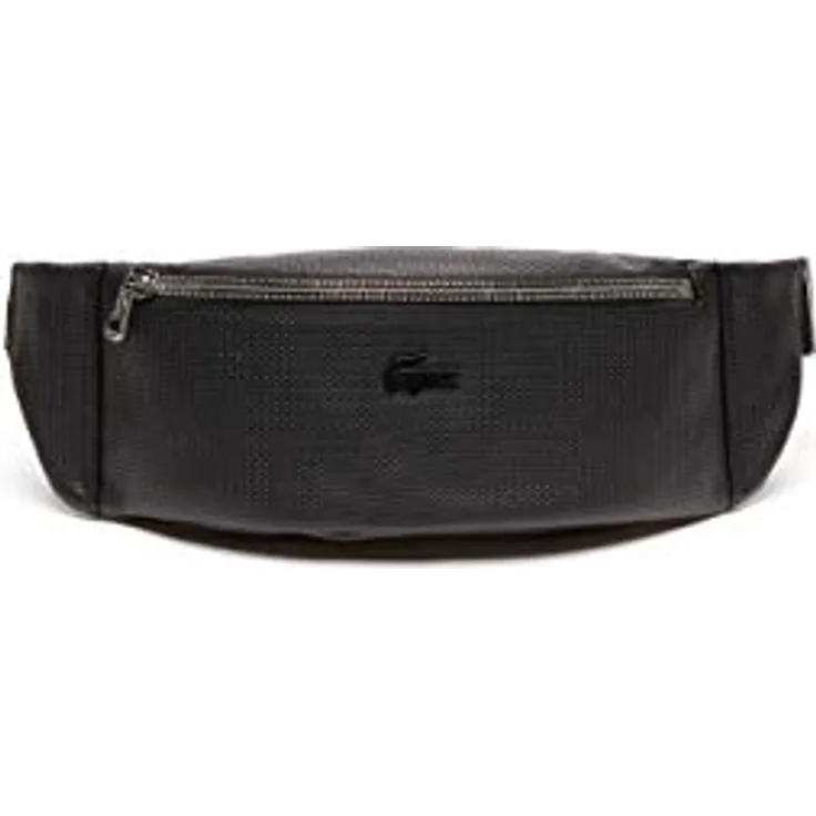 Lacoste Chantaco Gürteltasche aus Leder, 26 cm, schwarz