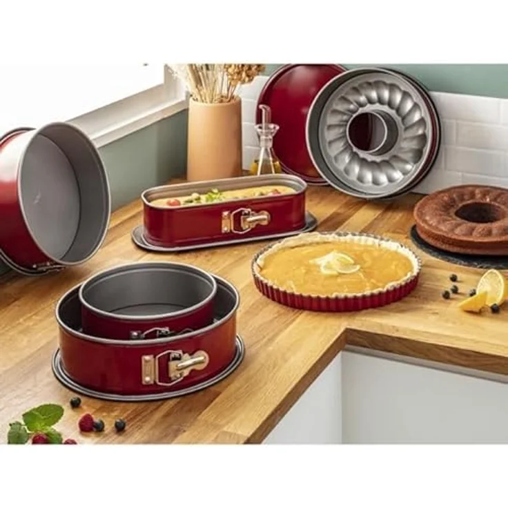 Tefal j1641314 Springform, Stahl, rot, 25 cm – Bild 3