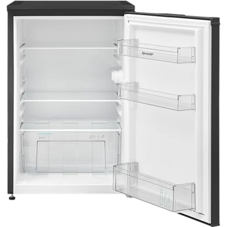 SHARP SJ-UD135T2B-EU, Minikühlschrank mit 135L Nutzinhalt, stufenloser Temperaturregelung und LED Innenbeleuchtung, Schwarz – Bild 1