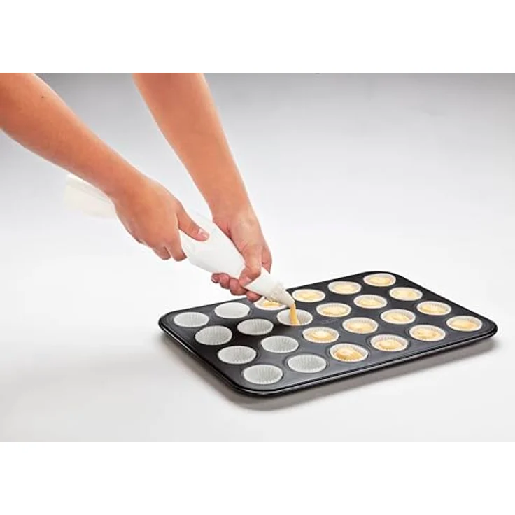 Zenker Mini-Muffinform 24er Backblech (Ø 4,5 cm), für saftige mini Muffins & Cupcakes, Muffinblech, flach & antihaft-beschichtet, Maße: 38,5 x 26,5 x 2 cm – Bild 6