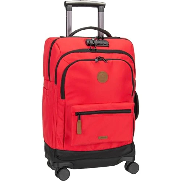 Cabaïa Trolley Soft Suitcase, 4 Rollen, Handgepäck geeignet, 35 x 55 x 21 cm, mit TSA-Zahlenschloss und praktischer Innenorganisation, Farbenvielfalt – Bild 1