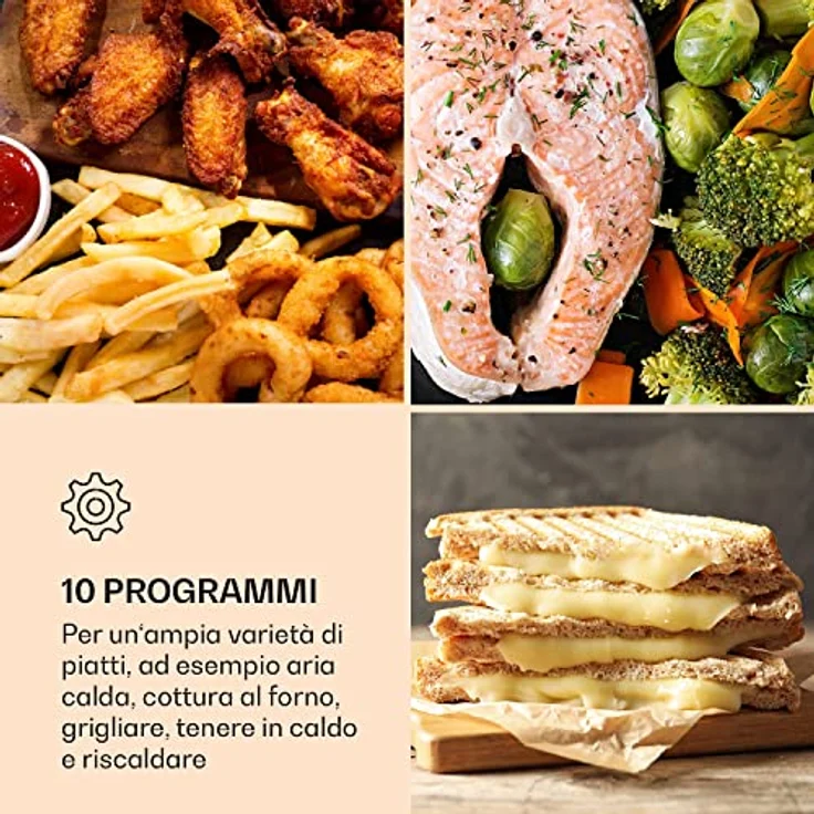 AeroVital Jumbo 3-in-1 Heißluftfritteuse Toaster Dörrautomat 1550 W 18 Liter Schwarz – Bild 5