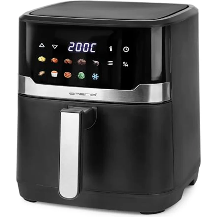EMERIO Heißluftfritteuse AF-132658.3, digitale XXL Fritteuse mit 6,5L, FARB-DISPLAY, 10 Automatikprogrammen und Cool Touch Gehäuse – Bild 2