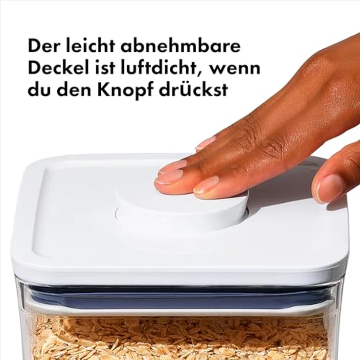 OXO Good Grips Mini-Pop-Behälter-Set, 4-teilig mit integriertem Sieb und silikonischem Ventil zur Vermeidung von Lecks – Bild 5