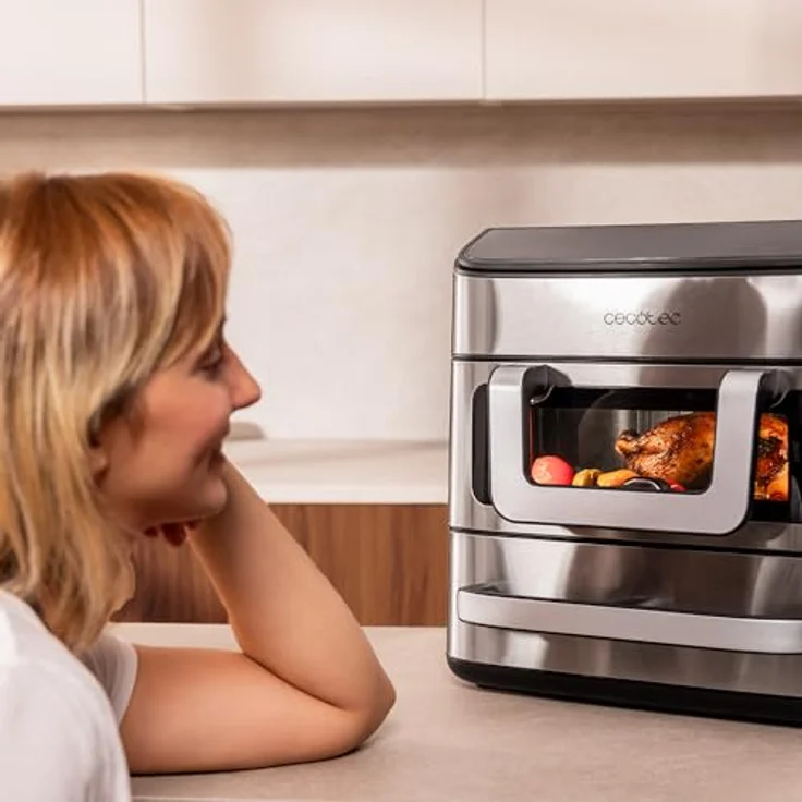 Cecotec Cecofry FoodCourt 18000 4Pizza, Heißluftfritteuse mit 2700 W, 18L Kapazität und 12-Zoll Pizzastein – Bild 12