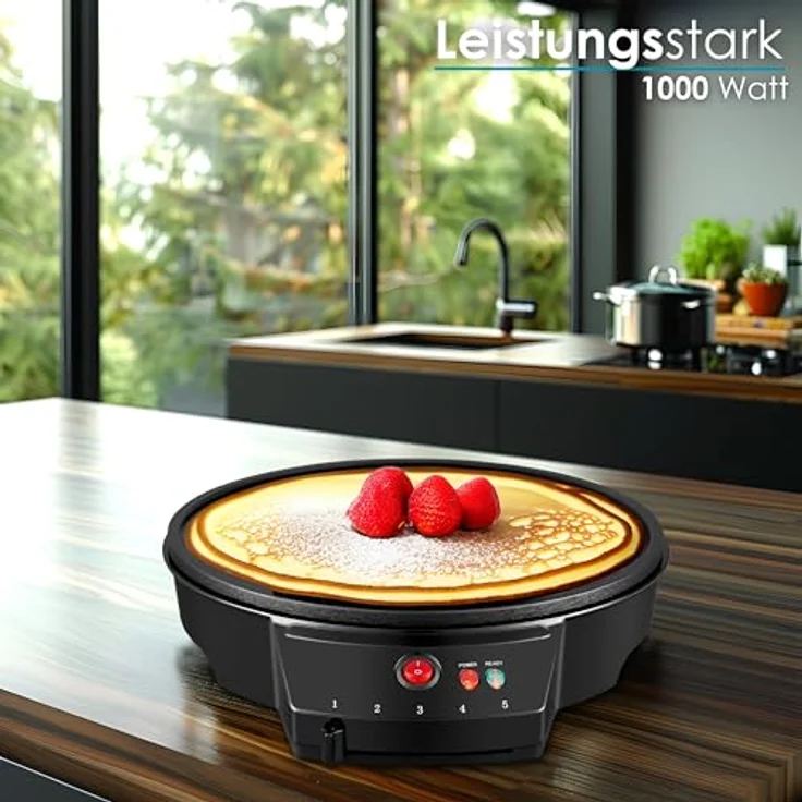 STEINBORG Crêpesmaker SB-2230, 1000 W, Ø 30 cm, Antihaftbeschichtung, Cool-Touch-Griff, Regelbarer Temperaturcontroller – Bild 3