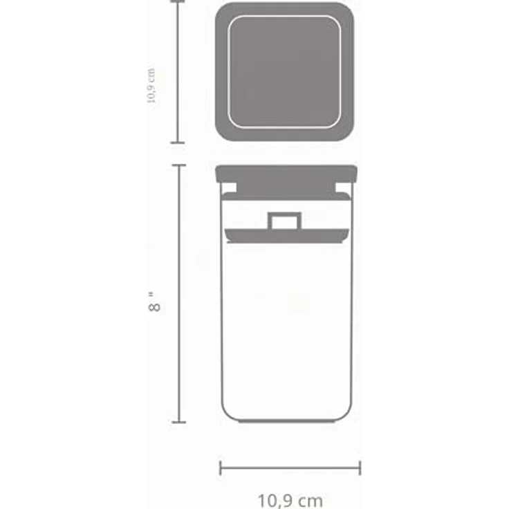 Brabantia 145483, Vorratsdose für Gemüse, 1,6 l, Kunststoff, Grün/Transparent, 110 mm x 110 mm – Bild 7