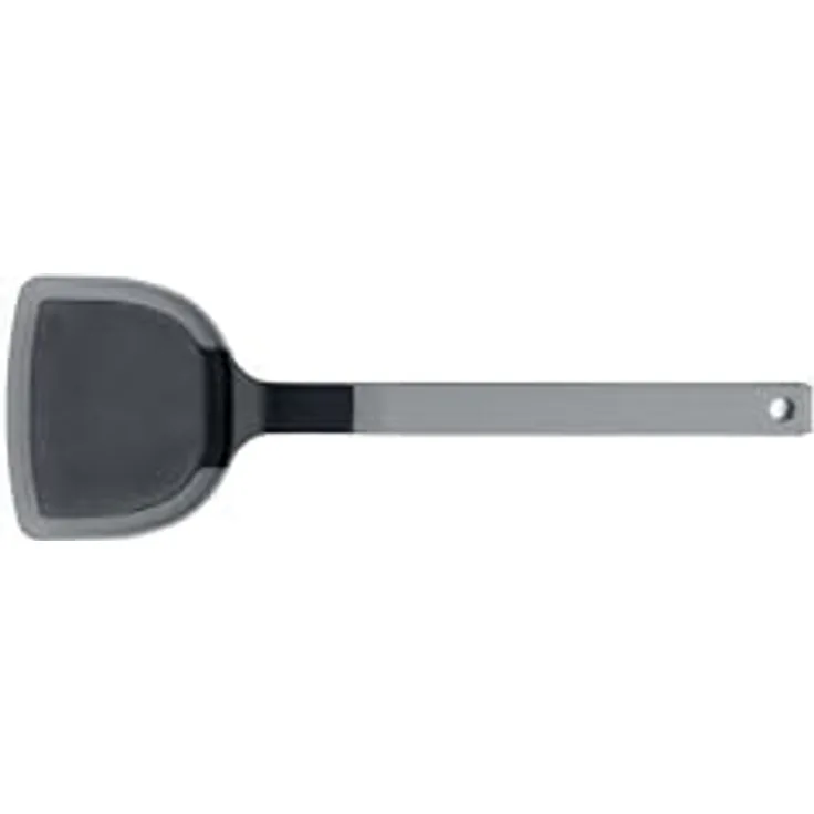 Woll Cook-It Wok-Wender mit flexibler Silikonlippe, 11 cm breit, 32.5 cm lang, grau, hitzebeständig bis 220°, spülmaschinenfest