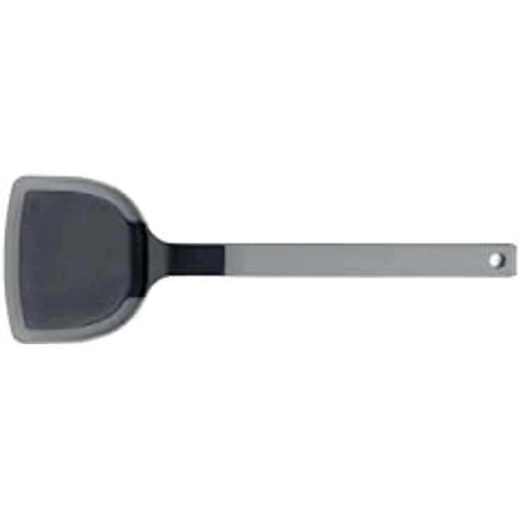 Woll Cook-It Wok-Wender mit flexibler Silikonlippe, 11 cm breit, 32.5 cm lang, grau, hitzebeständig bis 220°, spülmaschinenfest – Bild 1