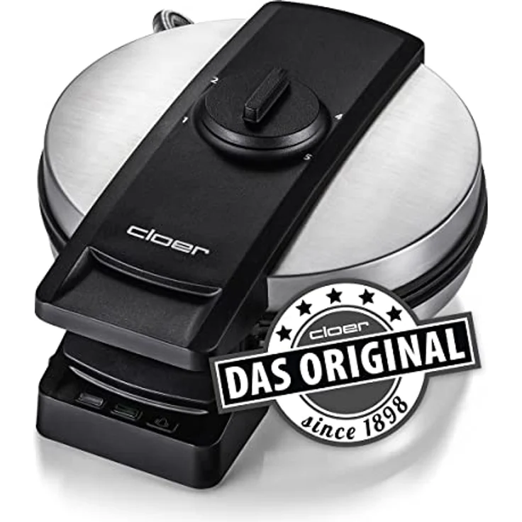Cloer 1898XL Waffeleisen Professional, zuckerresistente Doppelbeschichtung, für gewerblichen Betrieb geeignet, XL Herzwaffel 19,5 cm Ø 1200 W – Bild 2