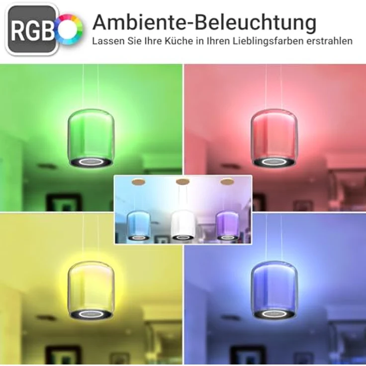 KKT KOLBE SHINE37, Dunstabzugshaube 37cm mit 9 Leistungsstufen, Gestensteuerung und Bluetooth-Lautsprecher – Bild 3