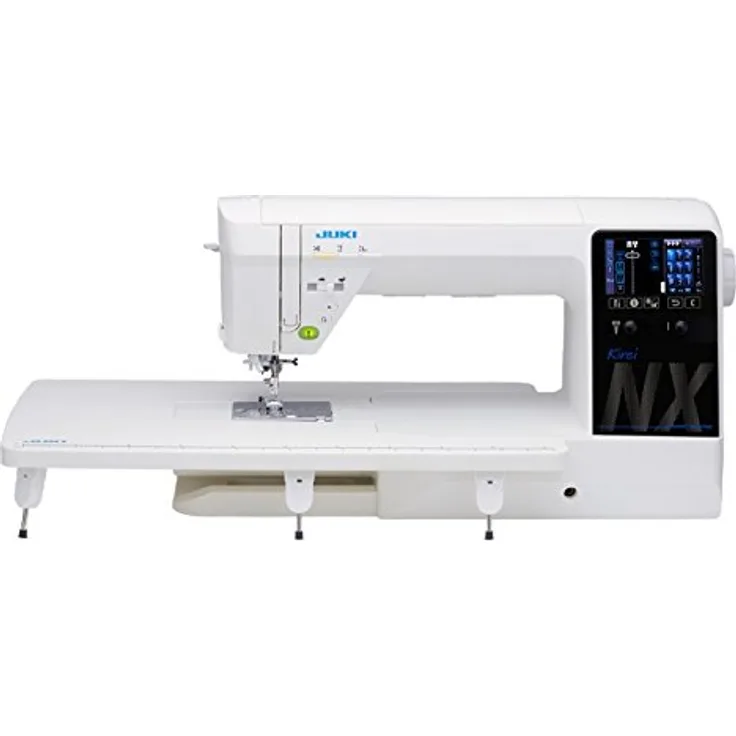 Juki HZL NX7 Kirei Computer Nähmaschine, 351 Stickmuster, 20 Knopflöcher, 4 Nähalphabete, blau
