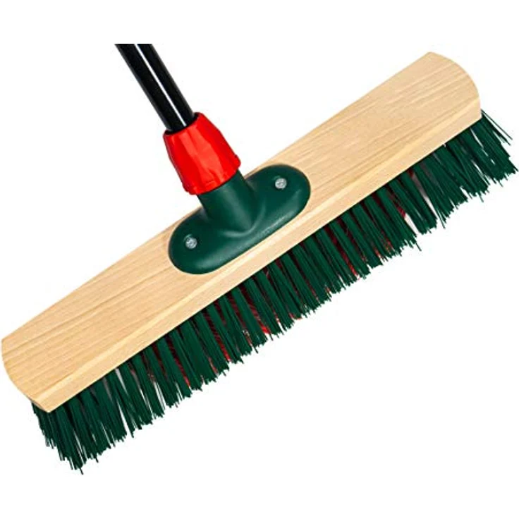 Bümag Kraftspar-Besen 40 cm mit V-Beborstung und Teleskopstiel – Bild 3