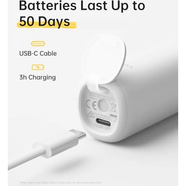 Laifen Wave Spezial Elektrische Zahnbürste, Oszillation & Vibration mit App, 2 Bürstenköpfe, 50 Tage Akkulaufzeit, Weiß – Bild 4