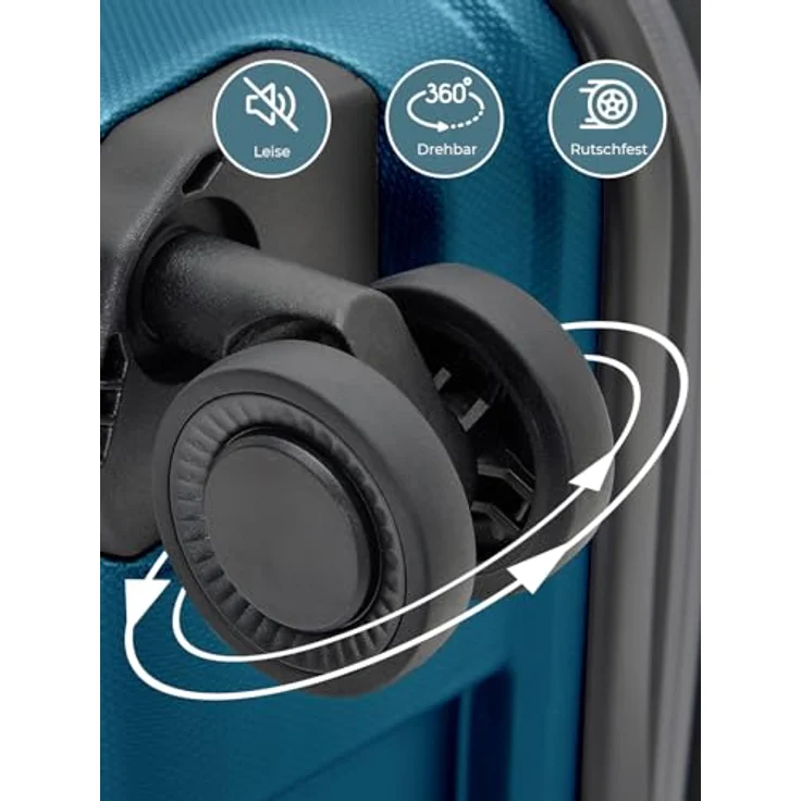 Pactastic Ultraleicht Hartschalen Check-in Koffer | Mittelgroßer Trolley 45 x 26 x 67 cm | von 71 auf 80 Liter erweiterbar nur 3,5 kg, Polypropylen | 4 Doppelrollen & TSA (Collection 01+) – Bild 5