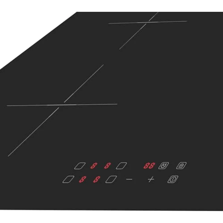 Oranier KFI985 Induktionskochfeld 80 cm, autark mit 4 Kochzonen, matte Glaskeramik, Touch Control, 9 Leistungsstufen, Booster-Funktion, Topferkennung & Timer – Bild 4