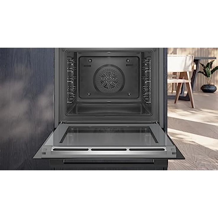 Siemens PQ211KAAB Einbau-Herd-Set iQ300, Integrierbare Herd-Kochfeld-Kombination 60 cm breit, Schnellaufheizung, activeClean, 3D Heißluft, Bräterzone, Schwarz – Bild 5