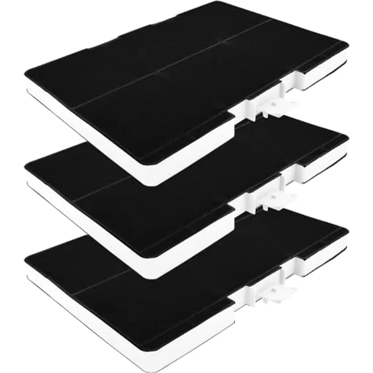 AllSpares Aktivkohlefilter für Dunstabzugshauben, geeignet für Siemens LZ53451 | Neff Z5102X1 | Bosch DHZ5346, 315 x 215 x 21 mm, 3 Stück