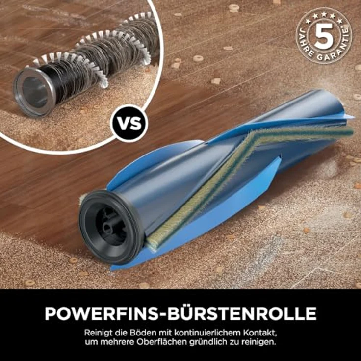 Shark PowerPro Akku-Staubsauger IZ380EUT, FloorDetect-Technologie, Anti-Hair-Wrap, Anti-Allergen, 50 Min. Laufzeit, Java Metallic, flexibles Handgerät mit XL-Staubbehälter – Bild 3
