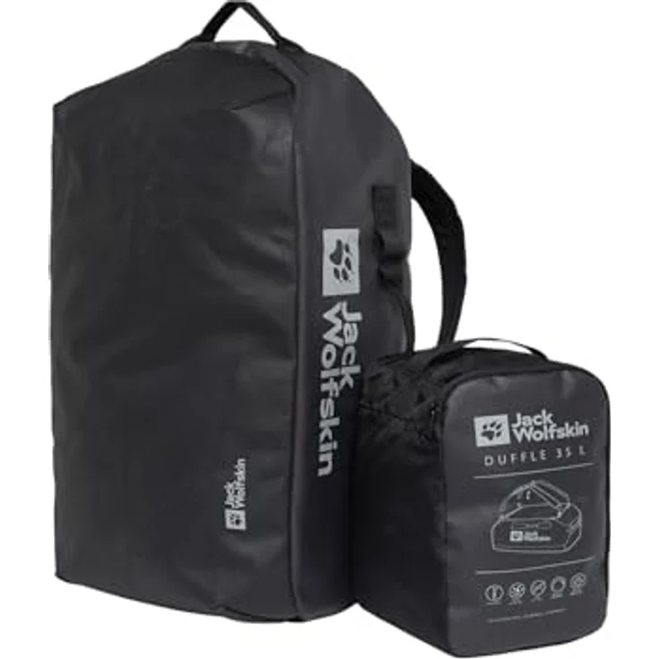 Jack Wolfskin All-In Duffle 35 Weekender Reisetasche, 58 cm, 100% Polyester, schwarz – Bild 8