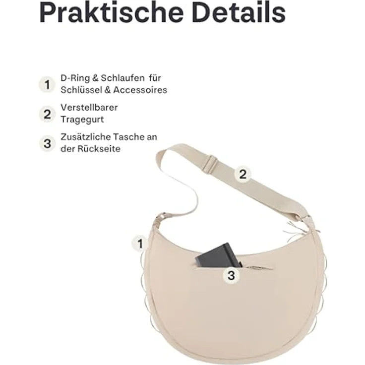 Johnny Urban Kaia Umhängetasche, 51 cm, 100% Nylon, gelb – Bild 4