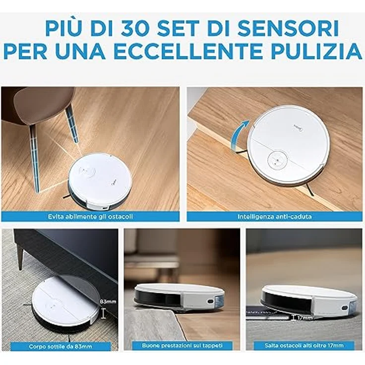 Midea I5C Saugroboter mit Wischfunktion, 90 min Akkubetrieb, schwarz – Bild 3