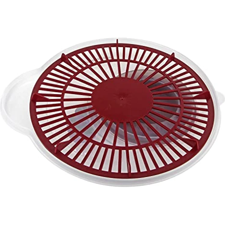 Westmark Salatschleuder, Kunststoff, Durchmesser: 26 cm, Höhe: 21,5 cm, Fassungsvermögen: 5 Liter, Fortuna, Transparent-Rot, 2432224R – Bild 5