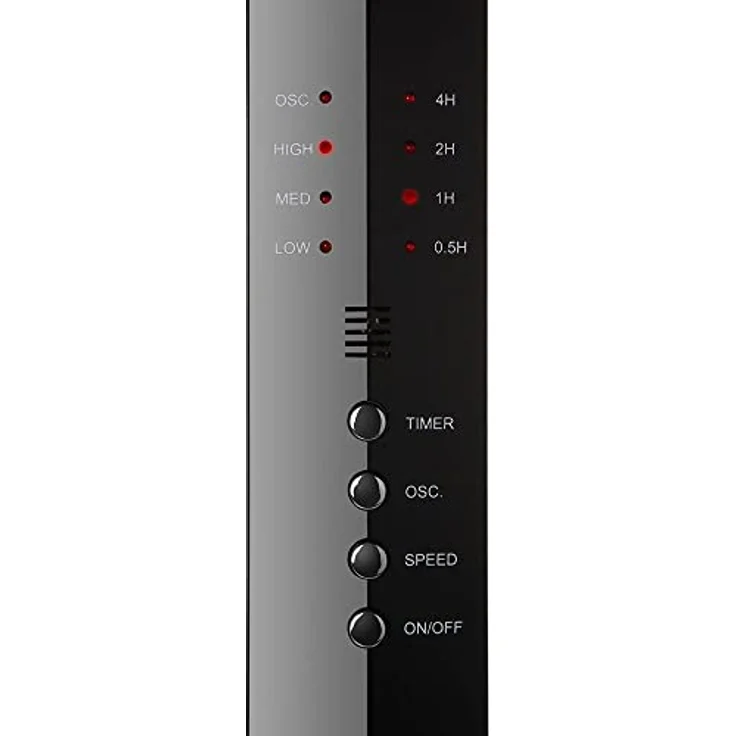 Orbegozo SF 0244, Standventilator mit Fernbedienung, leise, 5 Blätter, Timer bis 7,5 Stunden, 3 Stufen, schwarz – Bild 4
