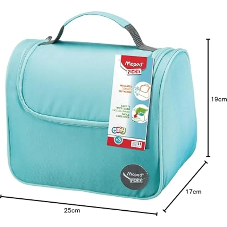 Isolierte Lunch Tasche von Maped, passend zu den Picnik Lunchboxen und Trinkflaschen, Farbe Türkis – Bild 8