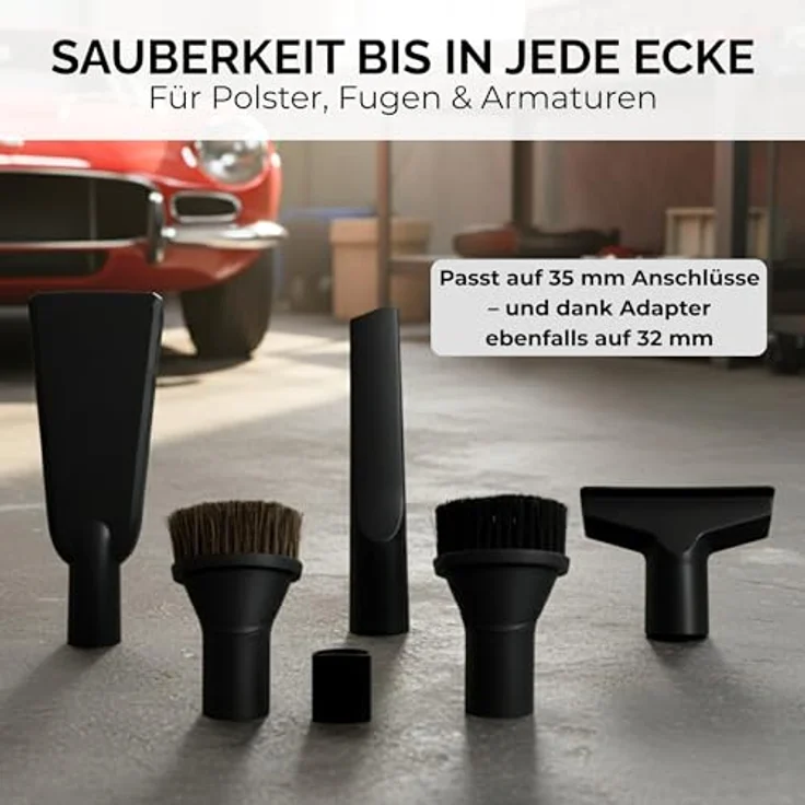Maxorado Komfort Auto Staubsauger Düsen Set, 5-teilig mit NW35 und 32mm Adapter, kompatibel mit Bosch Siemens Miele Kärcher Einhell Numatic Severin Dirt Devil Rowenta – Bild 5