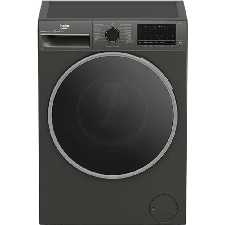Beko B3WFT510415M Waschvollautomat, Waschmaschine, 10kg, 1400 U/min, SteamCure Dampffunktion, allergikergeeignet, AddXtra-Nachlegefunktion, Ironfast, AquaWave-Schontrommel, Bluetooth-Steuerung, Grau – Bild 1