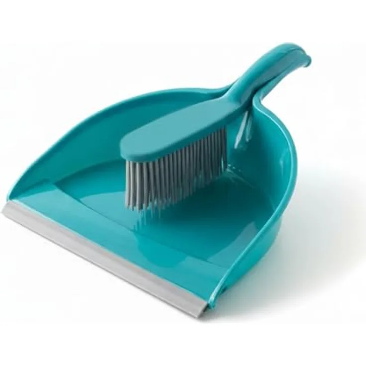 HAC24 Kehrgarnitur 2in1, Handkehrset mit Gummiborsten und Gummilippe, ergonomischer Griff, 1-tlg.