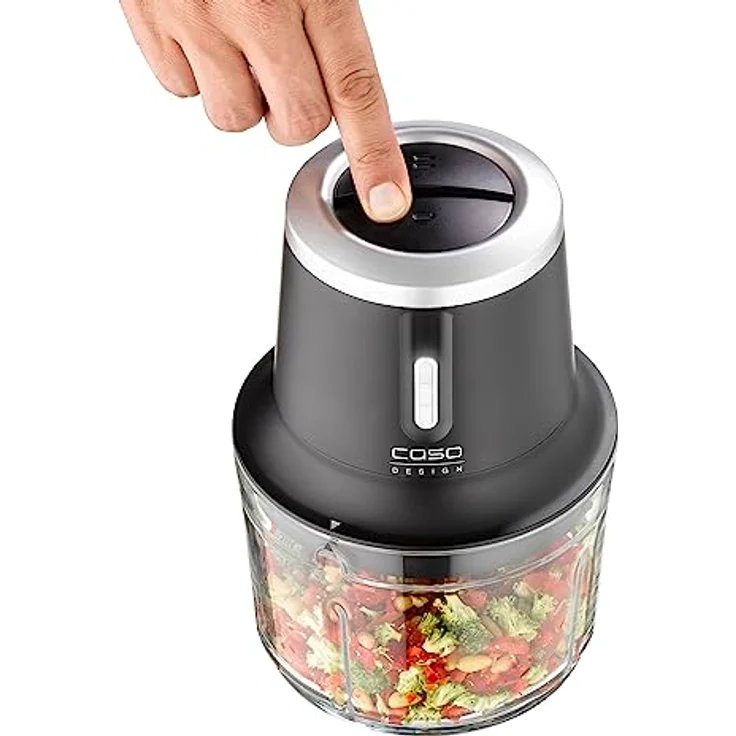 CASO Chop & Go – kabelloser Design Zerkleinerer mit 4 Edelstahlklingen, flexibel und überall einsatzbereit, bis zu 60 Min. Laufzeit, 2.300 U/min., vielseitiges Zubehör – Bild 5