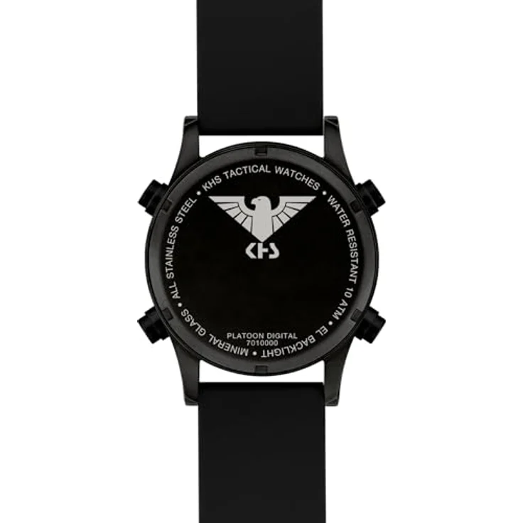 KHS Digital-Herrenuhr Platoon Schwarz Silikonband PLABSD.SB – Bild 4