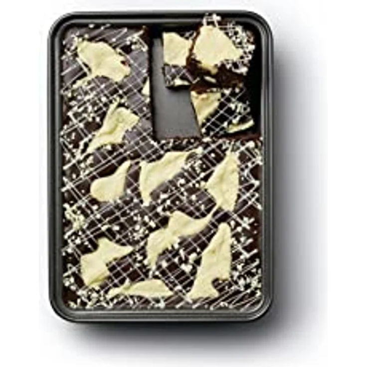 Master Class Antihaft-Backform-Brownie-Blech, Stahl, Grau, 34 x 20 x 3 cm – Bild 6