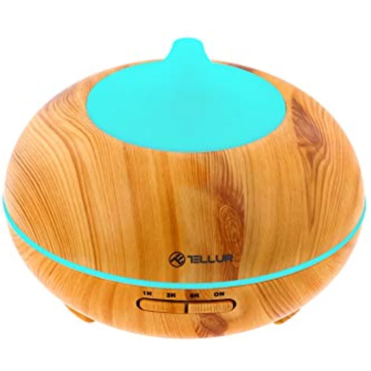 TELLUR Braun WiFi Smart Aroma Diffusor, 300ml, LED, Holz, 169 mm mit Stimmung LED-Beleuchtung – Bild 4