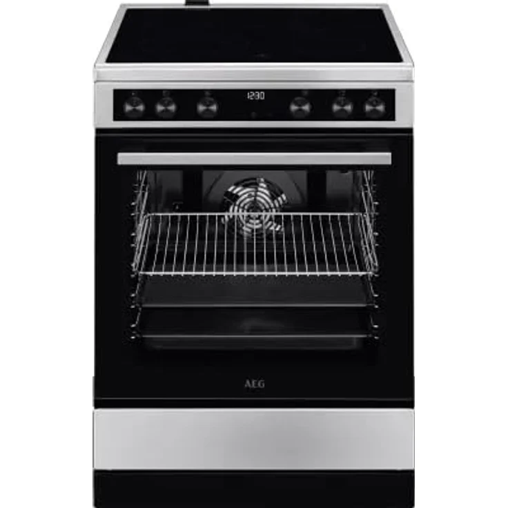 AEG CCB6446BBM Standherd, silber, mit Multilevel Cooking Funktion und Backblech im Lieferumfang – Bild 1