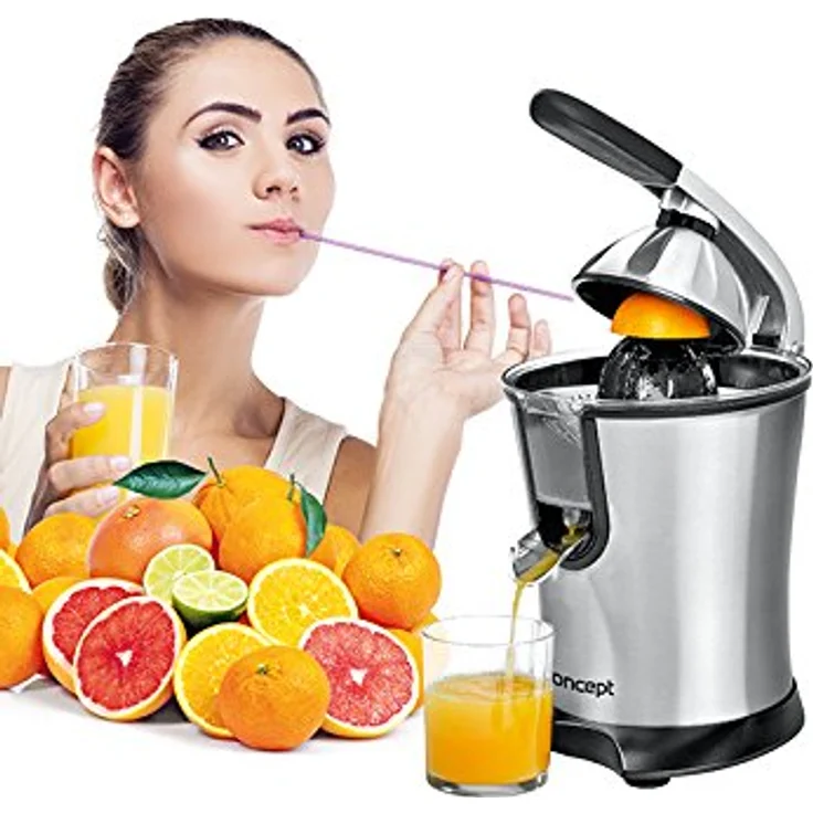 CONPT Hausgeräte 3520 Hochwertige elektrische Zitruspresse mit Hebelarm, 750ml, 160W, Edelstahl – Bild 3