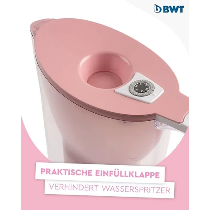 BWT Wasserfilter AQUAlizer Home | Rosa | inkl 1 Magnesium Filterkartusche | Wasserfilter Trinkwasser | Für Speisen & Getränke | Filtert Kalk, Chlor, Blei & Kupfer – Bild 5