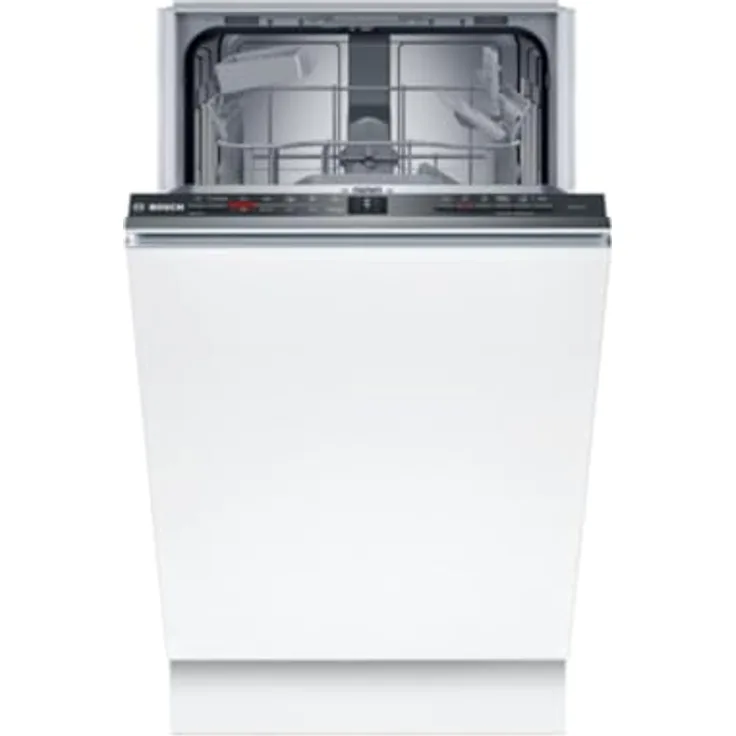 Bosch Serie 2 SPV2HKX02E, Voll integrierter Geschirrspüler für Single-Haushalte, 45 cm breit, Weiß, mit Tastenbedienung