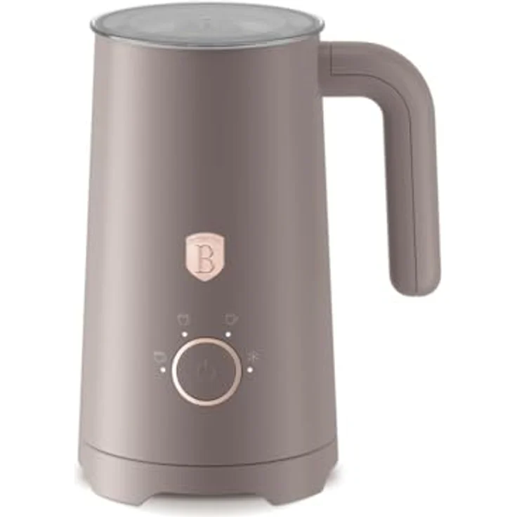 Berlinger Haus elektrischer Milchaufschäumer 4 in 1, Taupe-Kollektion - für perfekten Milchschaum, heiße Schokolade und Sahne, Edelstahl und Kunststoff, einfache Reinigung – Bild 1