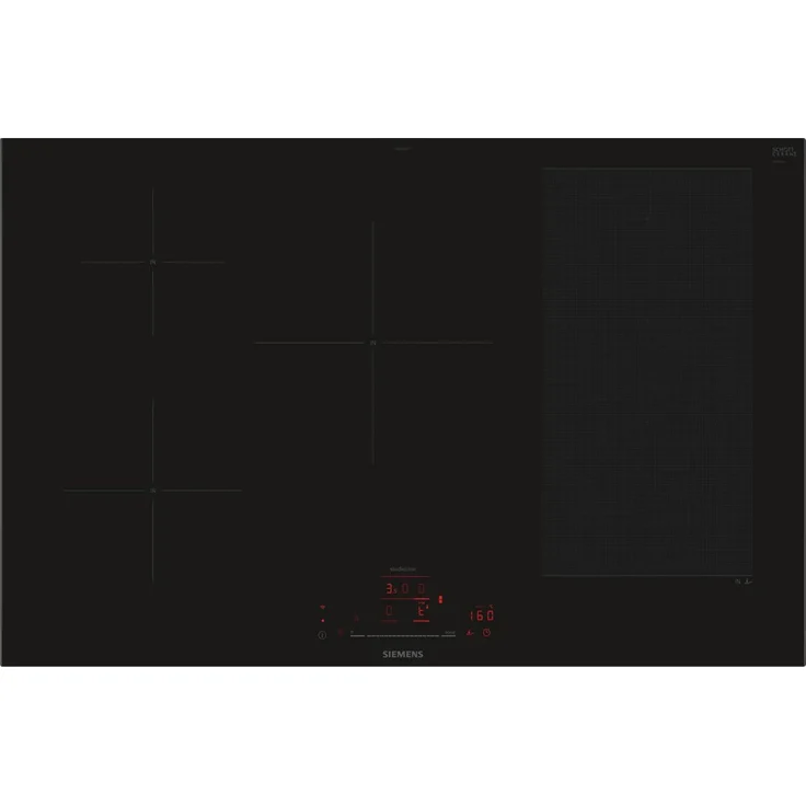 SIEMENS EX877HVC1E iQ700 Induktions-Kochfeld, 80 cm, FlexInduktion, 5 Kochzonen, Home Connect, touchSlider Bedienung