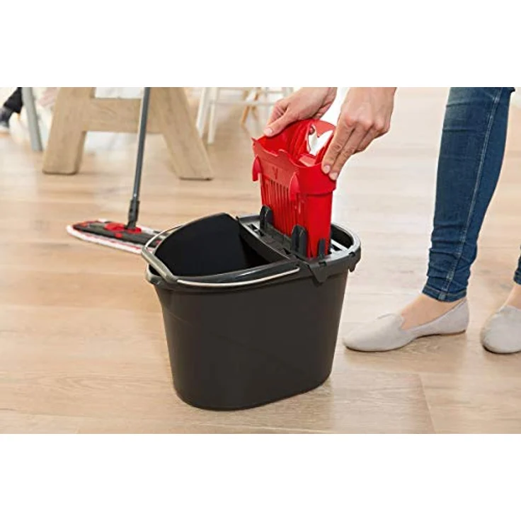 Vileda 4023103201415 UltraMax Power Eimer und Presse, schwarz und rot – Bild 6