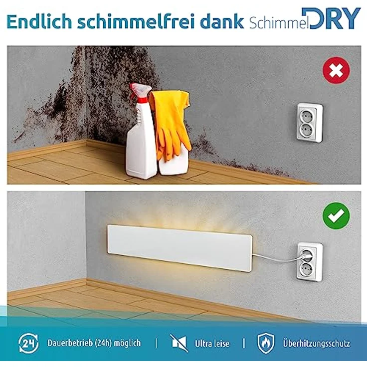Technaxx Heizkörper Schimmel Dry M1, Infrarot-Heizer, 230W Leistung, Weiss – Bild 4