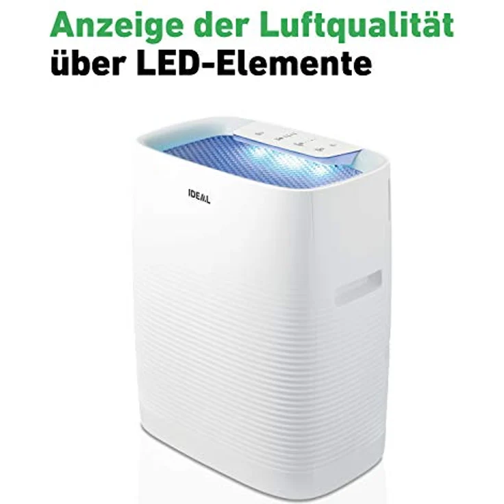 IDEAL Luftreiniger AP35 bis zu 45m² mit HEPA Filter und Geruchsfilter, CADR 330m³-h gegen Feinstaub, Pollen, Allergene, Bakterien, Schimmelsporen, Zigarettenrauch, Gerüche - ideal für zuhause – Bild 4