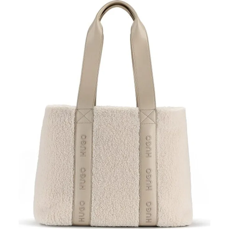 Hugo Becky Shopper Tasche, 35 cm x 14 cm x 28 cm, 100% Polyester, weiss
