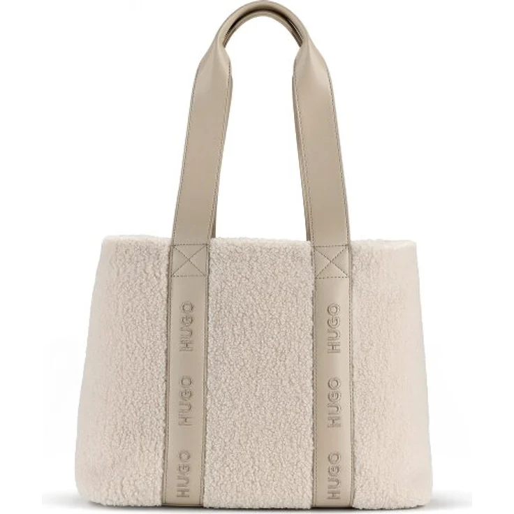 Hugo Becky Shopper Tasche, 35 cm x 14 cm x 28 cm, 100% Polyester, weiss