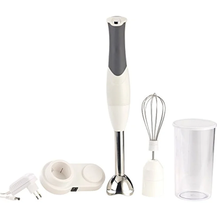 Sichler Haushaltsgeräte Pürierstab NX9323: Edelstahl-Akku-Stabmixer, 15 Min. Laufzeit, 120 W (Kabelloser Stabmixer 12V, Elektrischer, Edelstahl) – Bild 5